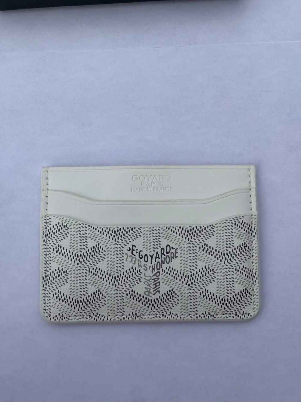 Goyard White Patterned Wallet/Card Holder